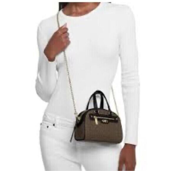 Michael KORS Williamsburg logo-plaque leather tote bag, purse new - Picture 6 of 12